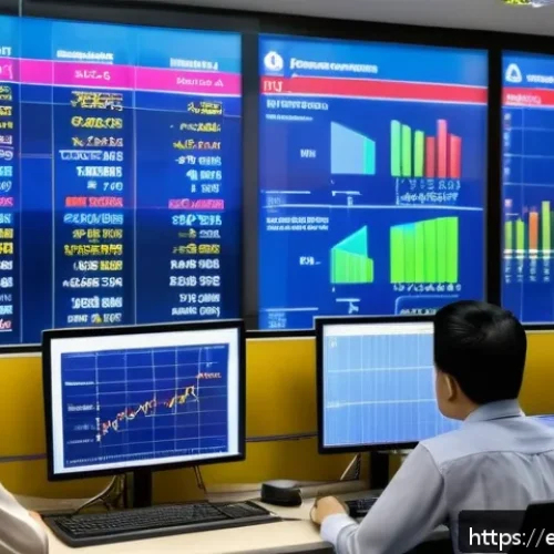 Home 26 필리핀 화폐 환율 정보 - A detailed financial office scene showing a diverse group of professionals analyzing Philippine peso...